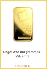 Comment choisir un lingot de 100 grammes d’or (ici le modèle de Valcambi) ?